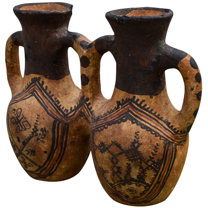 Moroccan Berber Water Vessel W/ Handles