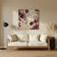 Abstrait floral 38, art mural en métal beige-1376853759