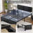 Laurea 3 Piece Bedroom Set, Industrial Bed Frame with 2 Nightstands Set, Metal Platform Bed with Wood Headboard & Footboard, Farmhouse Bedroom Furniture Set with Charging End Tables, 2 AC Outlets & 2 USB Ports, No Box Spring Needed-1962201647-1962201644