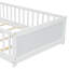 Structure de lit pour tout-petit 79 po x l 41 po avec support de rangement intégré-1762851095