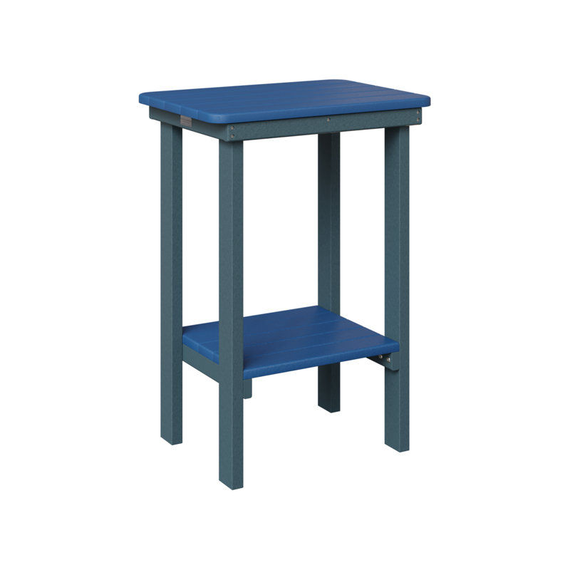 Berlin Gardens Rectangular End Counter Table, Slate, Pacific Blue