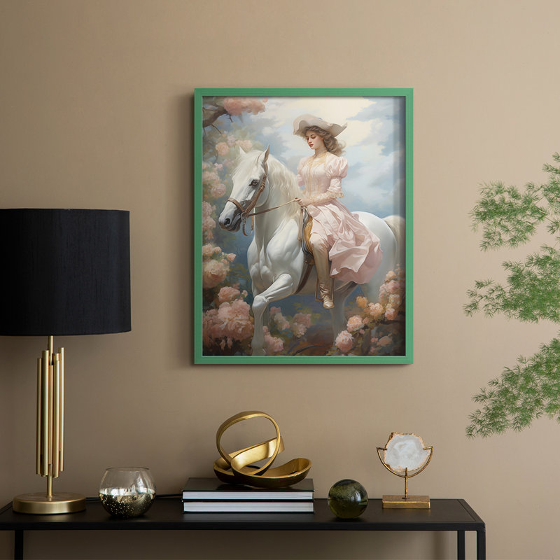 Reproduction encadrée WOMEN Series CML III - bois massif, Vert, H 11 po x l 9 po
