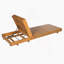 Chaise longue d'extérieur avec dossier réglable à 6 positions, bois d'acacia massif, couleur cuivre teck
