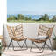Chaise moderne 2 - chaises d'extérieur brunes 2 pièces, météo