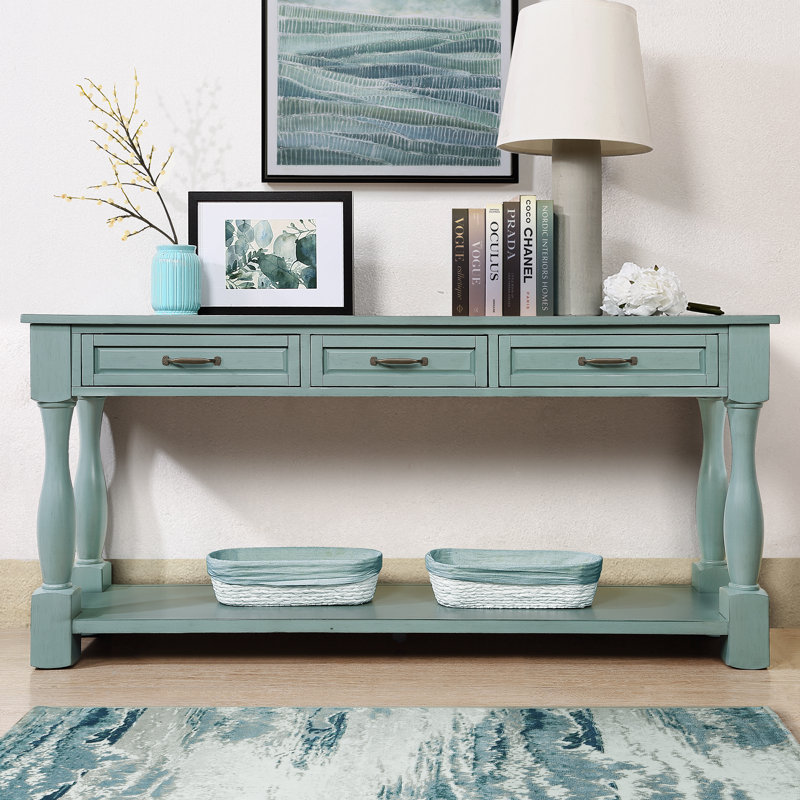 Console 63,38 po, Bleu rétro