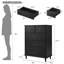 Commode noire à 5 tiroirs-1593021746