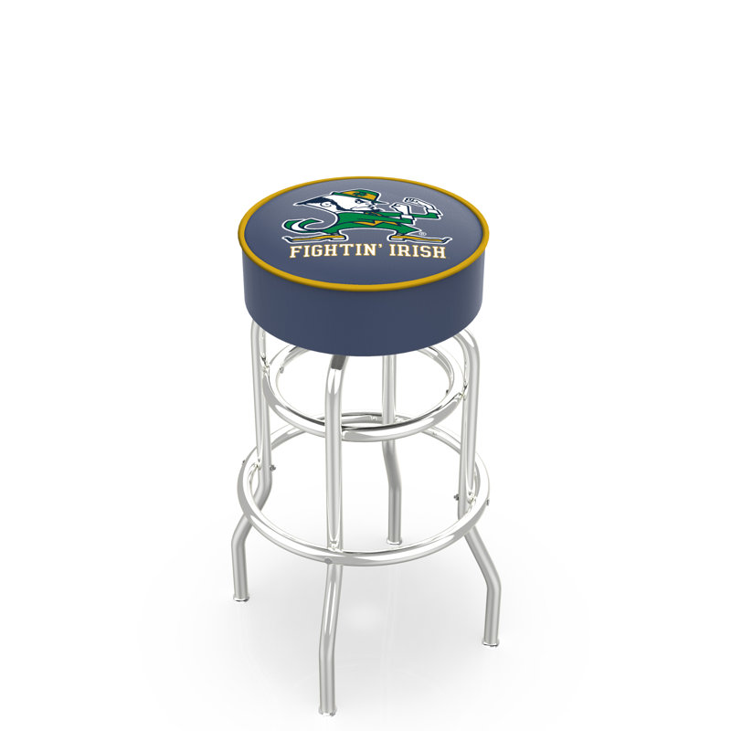Tabouret de bar et de comptoir pivotant NCAA, Tabouret de comptoir (siège à 25 po de hauteur, Notre Dame (Leprechaun)