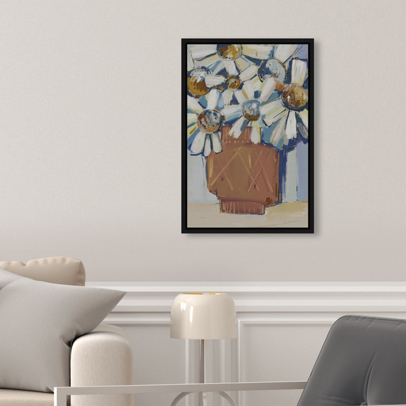 All Daisies Print by Oliver Gal, 16" H x 11" W, Black Floater Frame