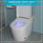 Smart Toilet With Bidet Built In, Auto Open & Close, Elongated Heated Seat, Foot Sensor Flush, LED Display, Warm Water Wash, Dryer, Night Light