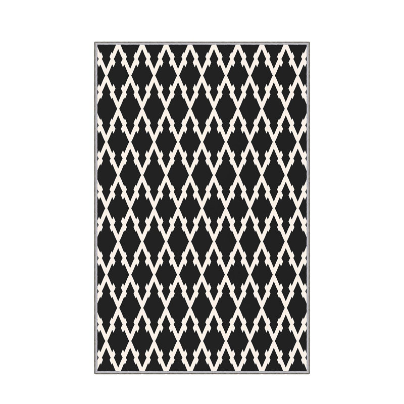 Stylish Woven Carpet (4 x 6 ft), 100% Polyester, 0.4 in Pile Height | Antibacterial, Non-Slip Underside | Machine Washable, 3D Digital Printing | Perfect for Living Room, Bedroom, and Home Decor