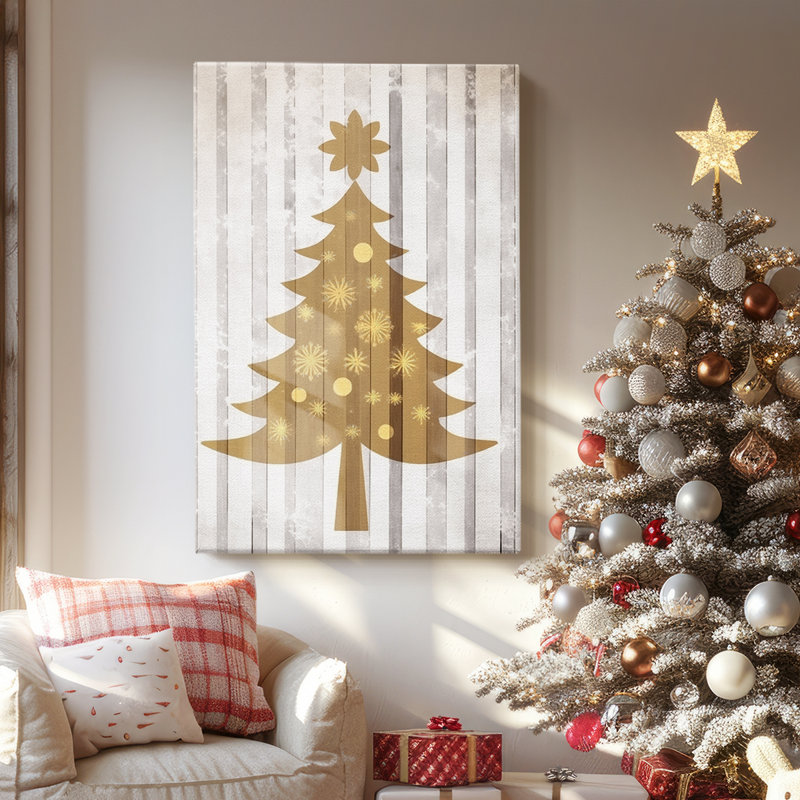 «Dawn of Gilded Blessing» - Toile tendue avec châssis de qualité supérieure, H 36 po x l 24 po