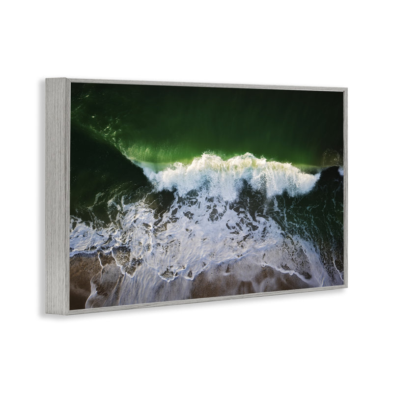 «Deep Green Wave Splash», estampe numérique par Rick Berk, Estampe numérique Farmhouse, H 16 po x l 24 po
