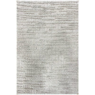 Tapis gris noué à la main
