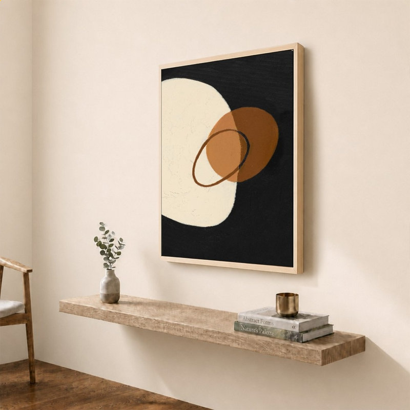 Circular Abstract Black par Patricia Pinto - Impression sur toile