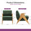 Kyajah Chenille Upholstered Accent Armchair with Solid Wood Arms and Legs-785345296
