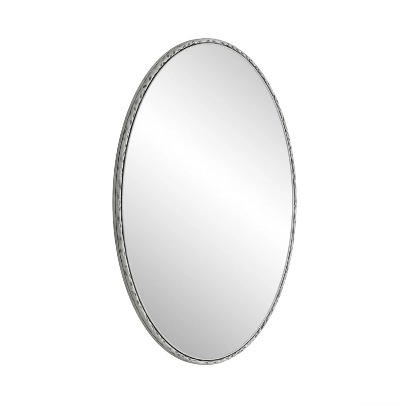 Iron Art Oval Retro Mirror (Includes Mirror Only), Silver