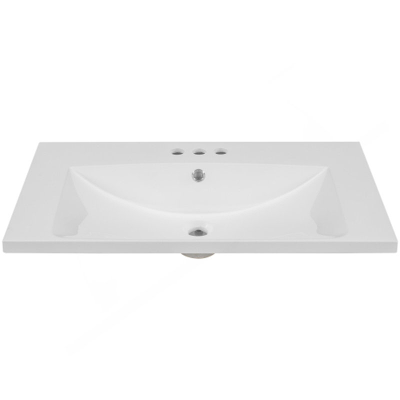 20 Inch White Sink only one faucet hole