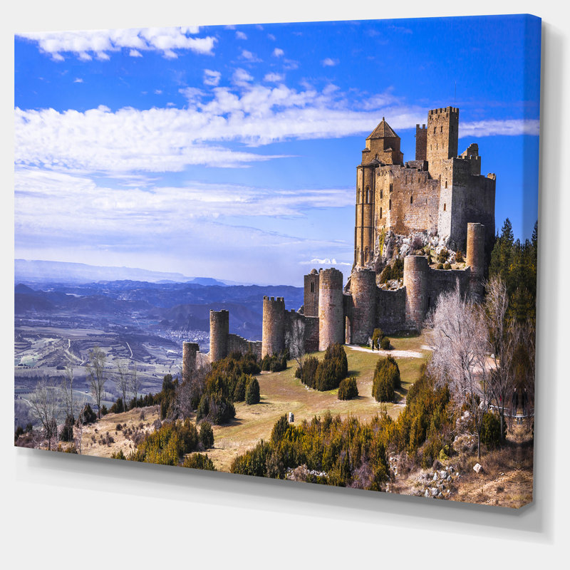 « médiéval loarre castle panorama », reproduction de photo sur toile, H 8 po x l 12 po x P 1 po