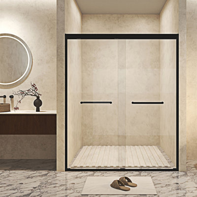 Double porte de douche coulissante