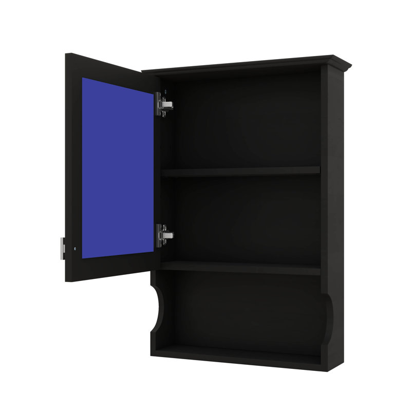 Rangement mural de salle de bain de 20 pouces avec miroir, armoire compacte avec porte, armoire à pharmacie à miroir mince pour espaces restreints