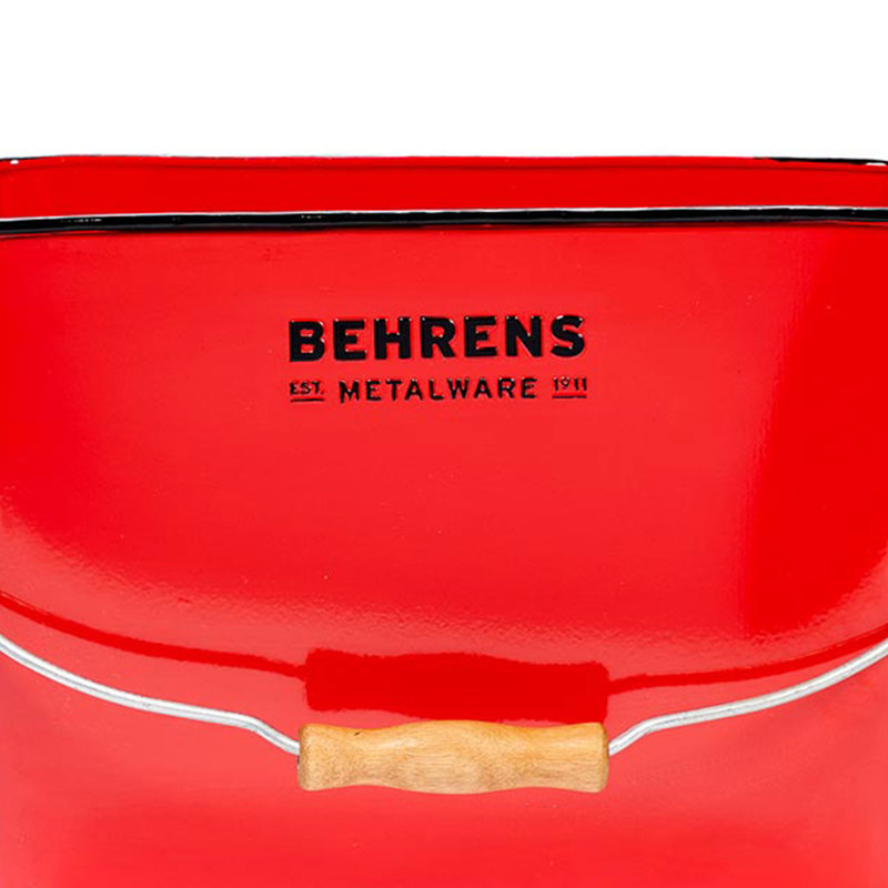 Behrens Manufacturing Decorative Bin, 14, Red
