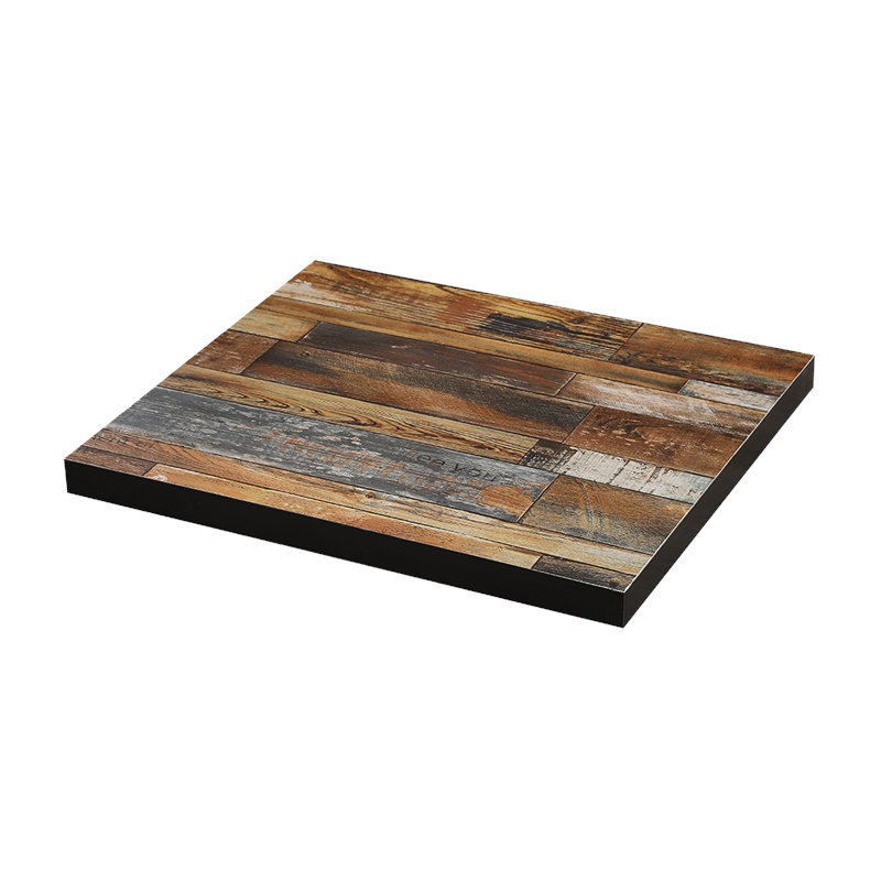 Plateau de table d'intérieur en mélamine de 1 3/4 po d'épaisseur, H 1,75 po x L 24 po x l 24 po, Brun