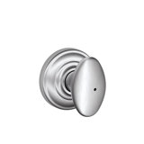 Siena Knob with Andover Trim Bed and Bath Lock