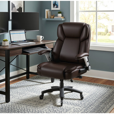 Big and Tall Office Chair with Flip-up & Adjustable Arms by Inbox Zero