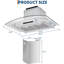 Hotte de cuisine, fixation murale pour hotte de cuisine, hotte de cuisine en acier inoxydable, convertible à conduit / sans conduit de 450 pi³ / min, contrôle tactile et tactile à 3 vitesses, lumière DEL, ventilateur d'extraction silencieux