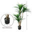 Arbre artificiel tropical Yucca Pure Garden 51 pouces - Plantes artificielles pour usage intérieur et extérieur avec tronc et pot naturels