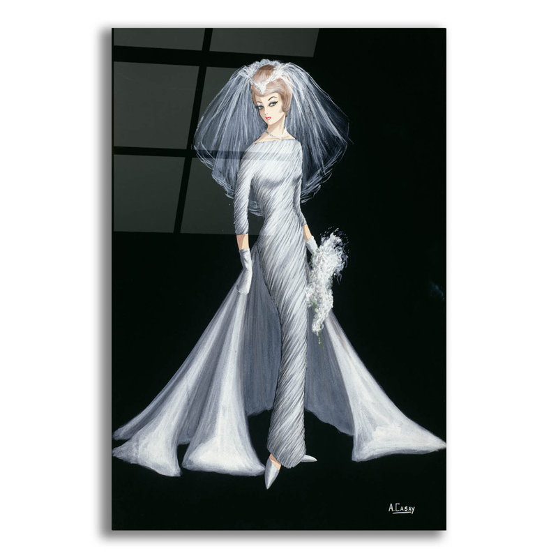 «Vintage Bride» par Anthony Casay, art mural en verre acrylique, H 16 po x l 12 po x P 0,13 po