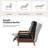Gladys Mid-Century Modern Genuine Leather Pushback Recliner-1935274484