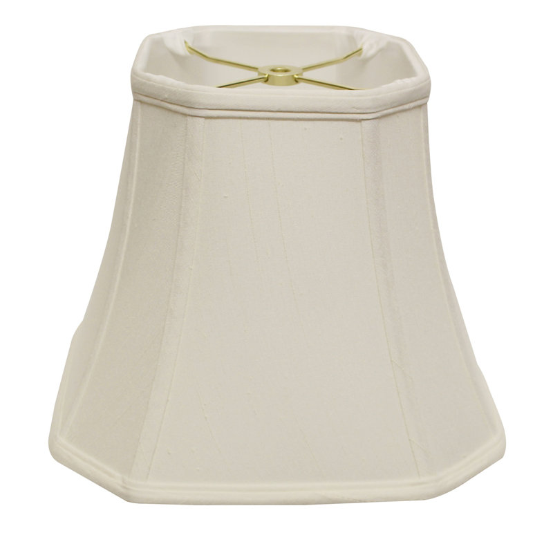 Abat-jour carré en forme de cloche carrée 8 po x haut 14 po x bas 12 po avec abat-jour rond en forme de cloche et abat-jour rond en tissu naturel pour lampes de table