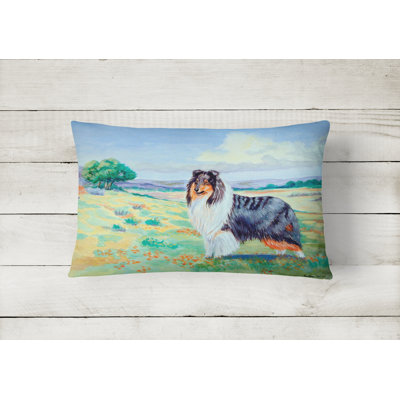 Collie Outdoor Throw Pillow