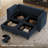 Modular Loveseat Sofa With Two Ottomans-573707033