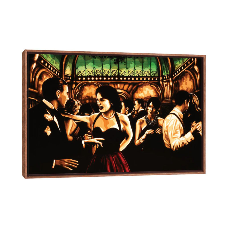 Glances 1 Piece Wall Art on Canvas, 152.5 cm H x 101.5 cm W, Classic Brown Wood Framed