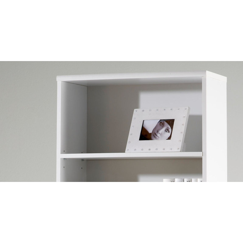 Caracara 202cm H x 60cm W Standard Bookcase, White
