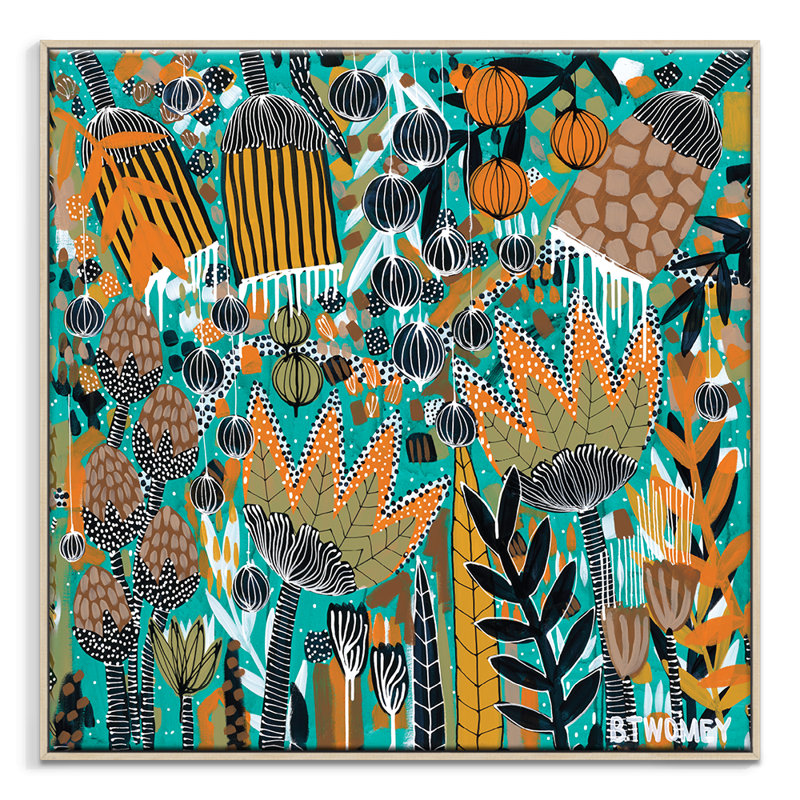 All Along Sunset by B.Twomey - Print, 69cm H x 69cm W x 8cm D, Taupe Floater Framed