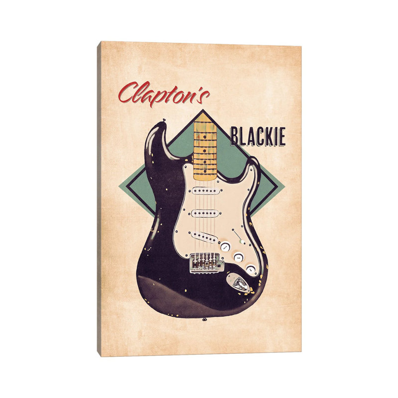 Guitare rétro Ericie Clapton - PCP132, H 18 po x l 12 po x 1,5 po