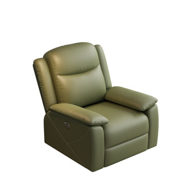 Rocker Recliner Chair With USB Charging Port, 360° Swivel Recliner Sofa, Oversized Electric Reclining Sofa For Adults, Nursing Chair With Overstuffed Cushion And Back( GREEN)