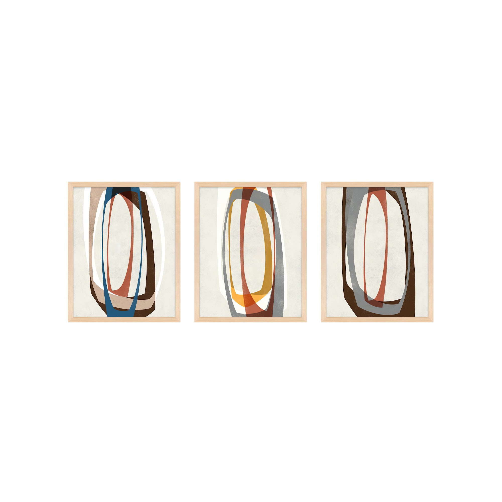 Orbit 3-5 by Jacques Pilon, 38" H x 30" W, Maple Framed