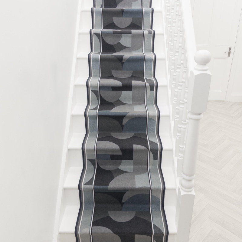 Stair Runner Geometric Shapes Area Rug, Runner 100 x 450 cm