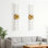 Ensemble de 2 appliques murales câblées avec abat-jour en verre transparent, éclairage de meuble-lavabo moderne en laiton pour miroir, chambre à coucher, couloir