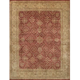 Wool Oriental Area Rug in Brown/Red