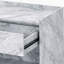 Table d'appoint blanche en faux marbre et chrome