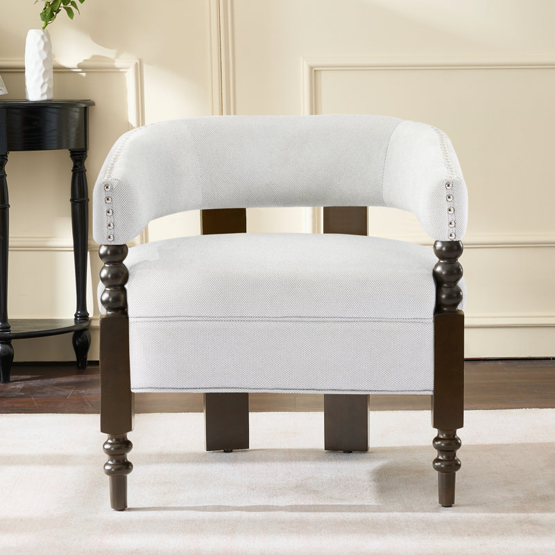 Fauteuil Barrel, Gris clair