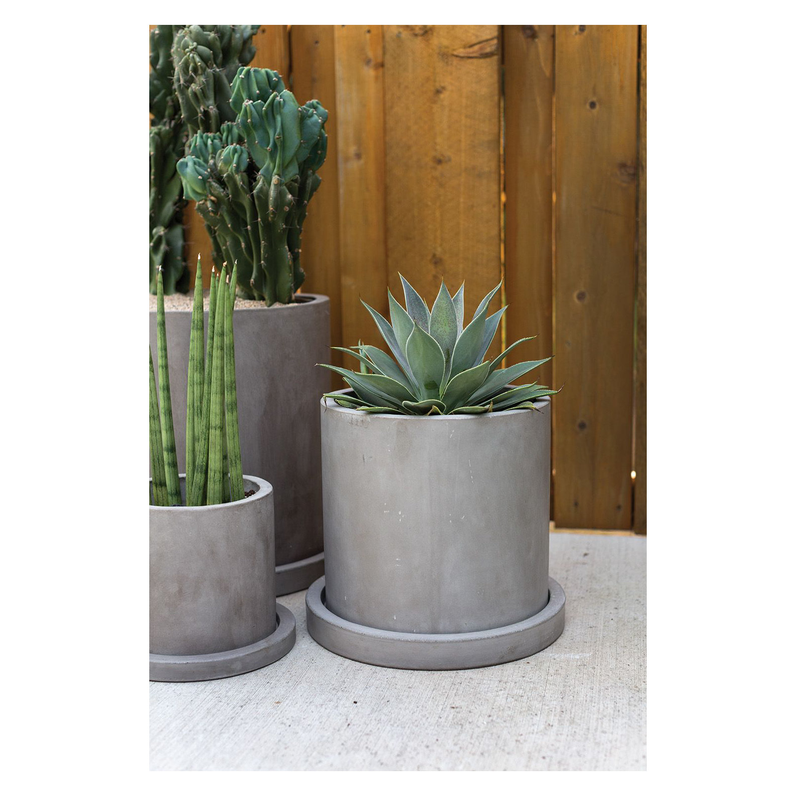 Lemont Concrete Pot Planter, 16.25" H x 18" W x 18" D