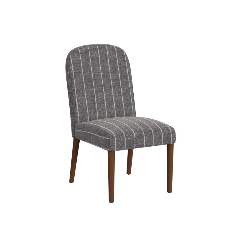 Arshaluys 19.1'' H Upholstered Dining Chair, Midnight Woven Stripe