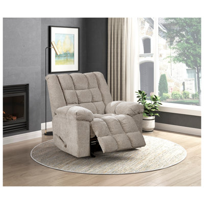 Fauteuil inclinable doux en chenille brun clair 1pc
