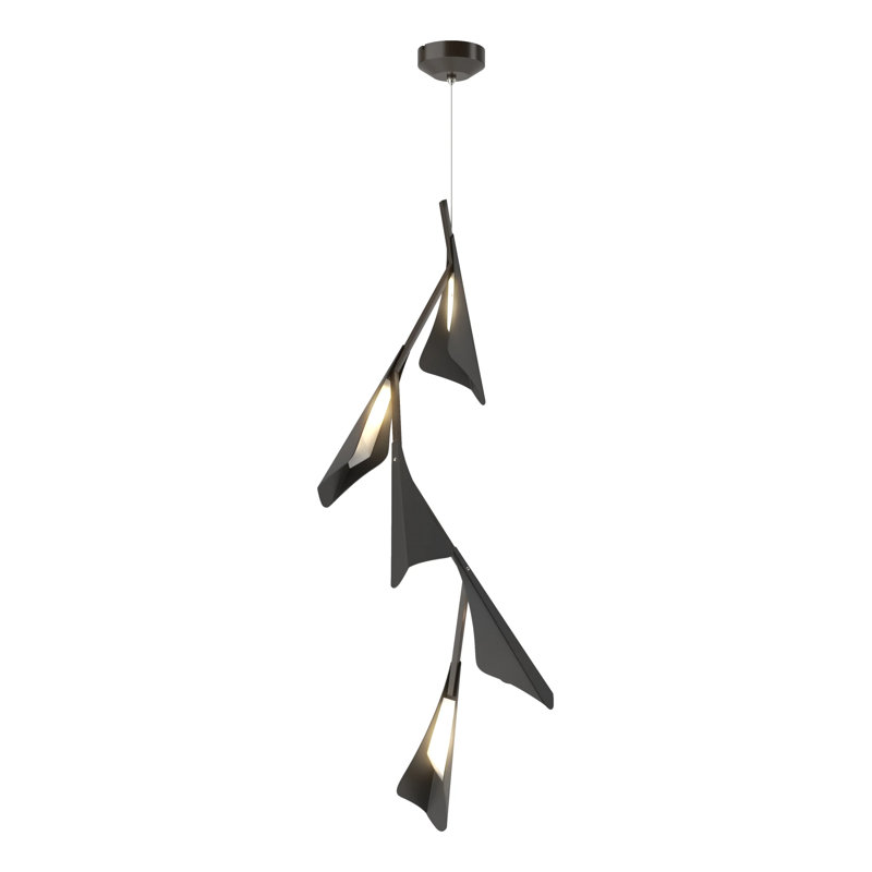 Plume 5 - Light Unique/Statement LED Chandelier, Oil Rubbed Bronze, Black